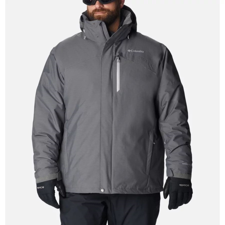 City Grey Melange Men's Last Tracks Insulated Ski Jacket Big Columbia Sale