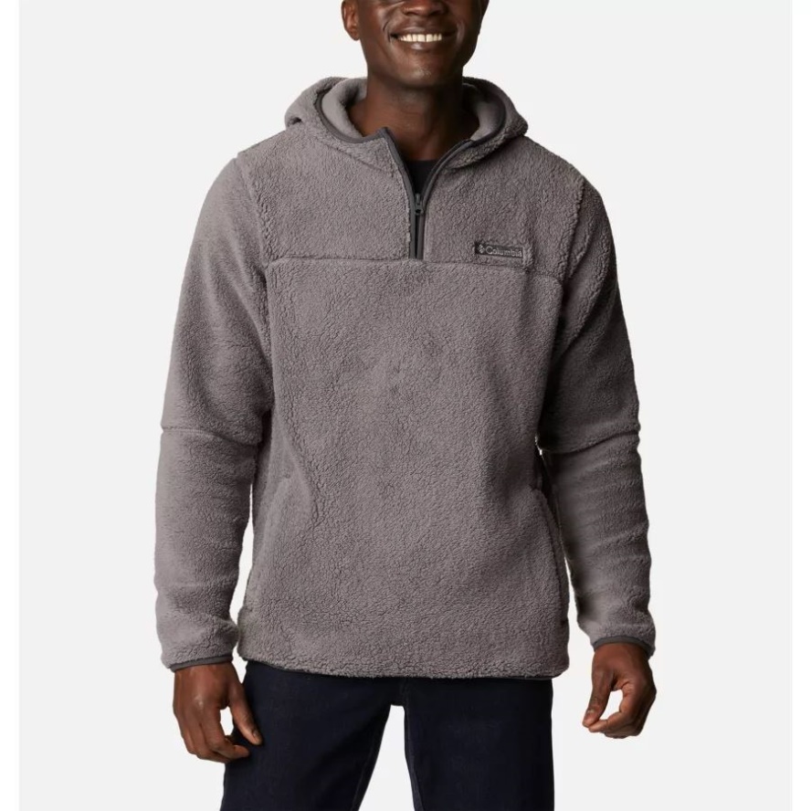 City Grey Men's Rugged Ridge III Sherpa Pullover Hoodie Columbia Sale