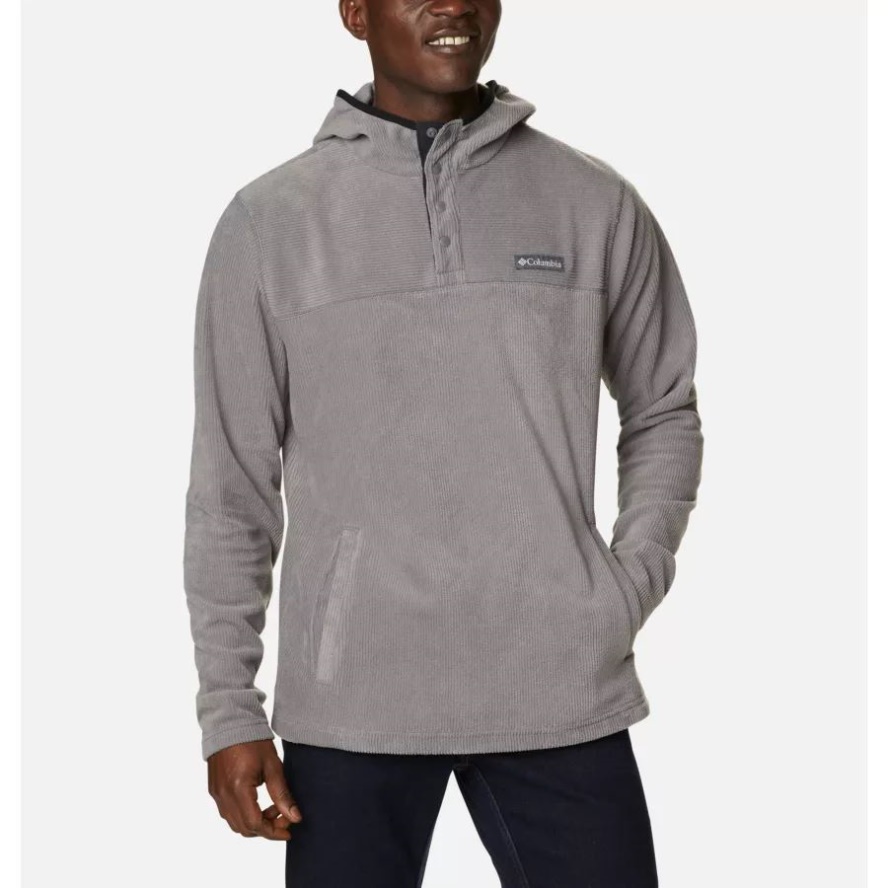 City Grey Men's Steens Mountain Novelty Half Snap Fleece Hoodie Columbia Sale