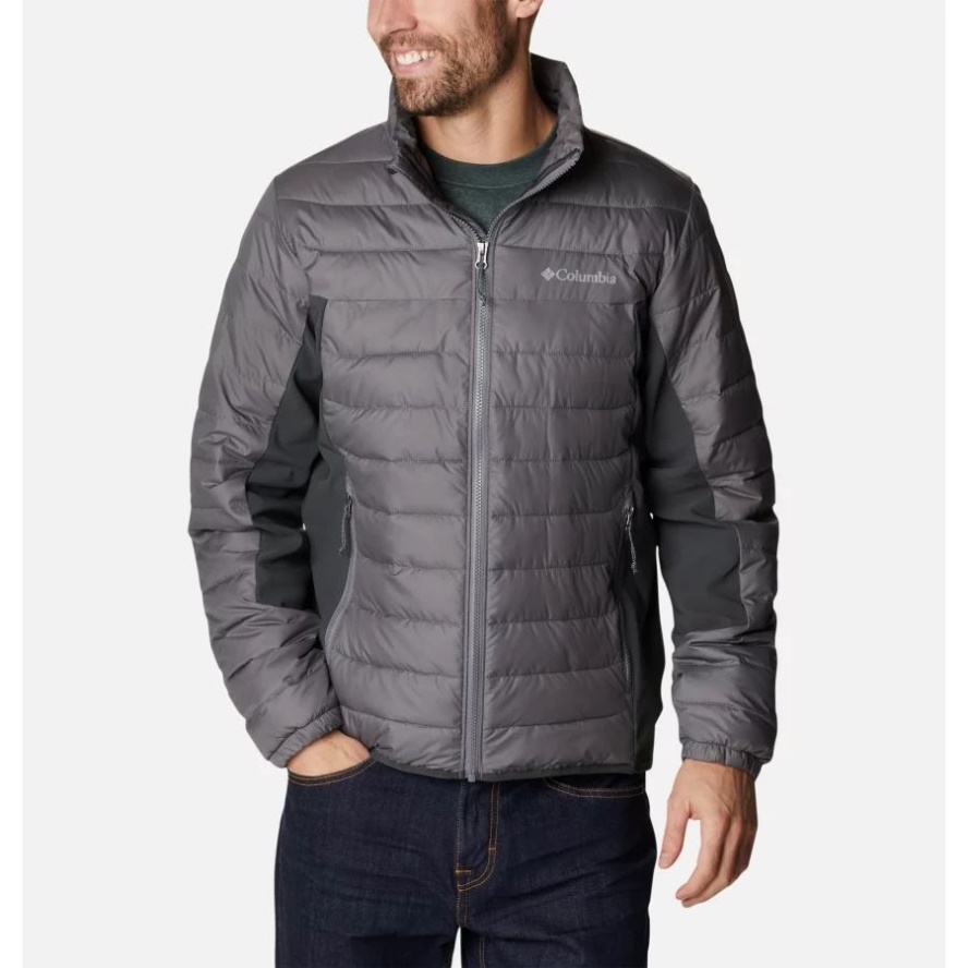 City Grey/Shark Men's Powder Lite Insulated Jacket Columbia Sale