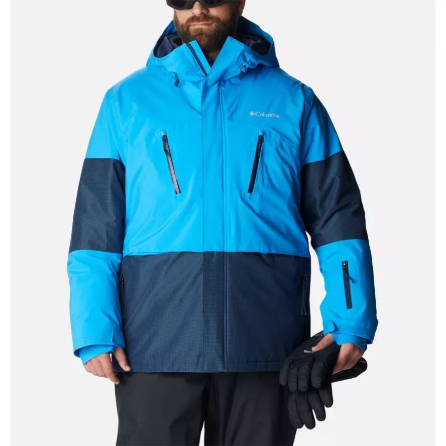 Coll Navy Ripstop/Compass Blue Men's Aerial Ascender Omni-Heat Infinity Insulated Jacket Big Columbia Sale