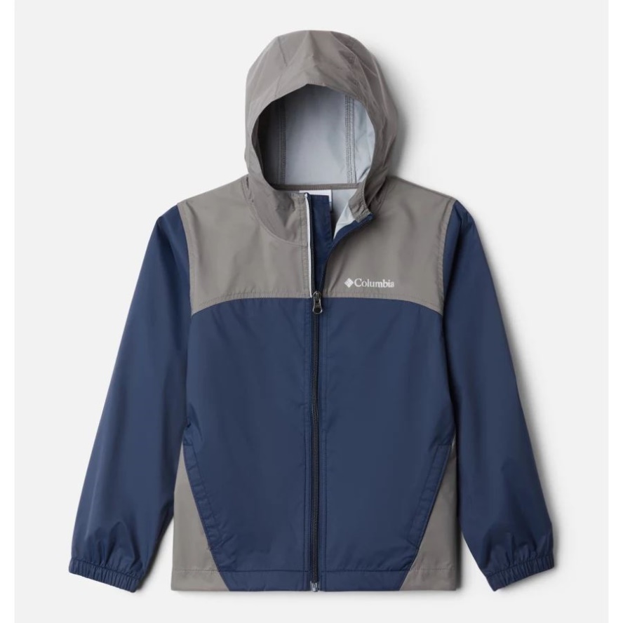 Collegiate Navy/City Grey Boys' Glennaker Rain Jacket Columbia Sale