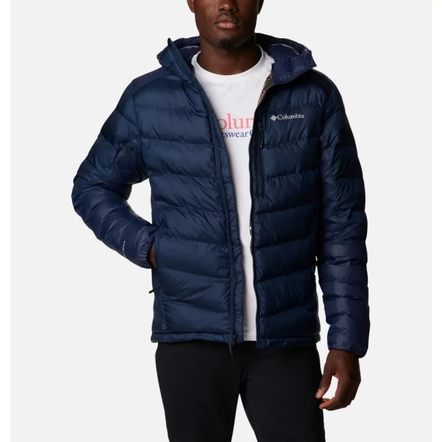 Collegiate Navy Columbia Sale Men's Labyrinth Loop Insulated Hooded Jacket