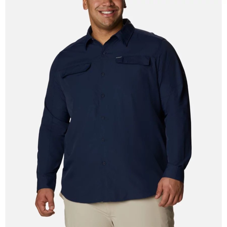 Collegiate Navy Columbia Sale Men's Silver Ridge 2.0 Long Sleeve Shirt Big