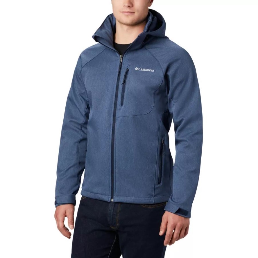 Collegiate Navy Heather Columbia Sale Men's Cascade Ridge II Softshell Jacket