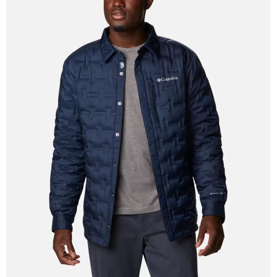 Collegiate Navy Men's Delta Ridge Shirt Jacket Columbia Sale