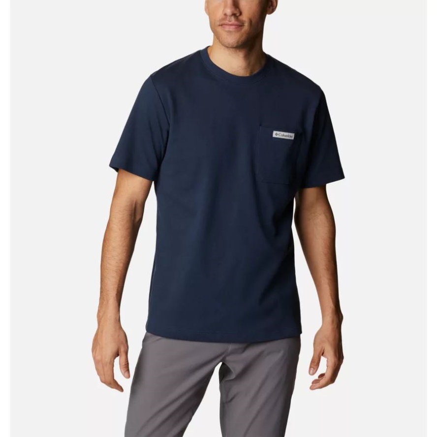 Collegiate Navy Men's Heritage Park Pocket T-Shirt Columbia Sale