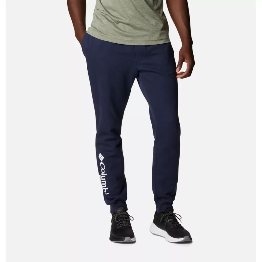 Collegiate Navy/White Columbia Sale Men's PFG Stacked Logo Wader Joggers