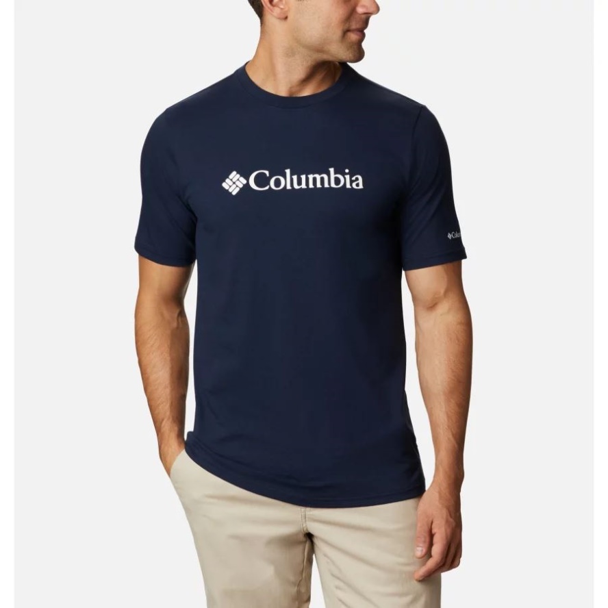 Collegiate Navy/White Men's CSC Basic Logo Tee Columbia Sale