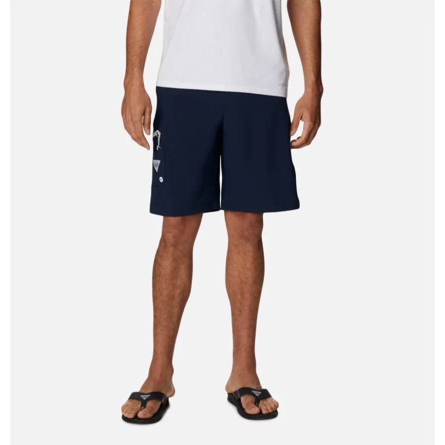 Collegiate Navy/White Men's PFG Terminal Tackle Shorts Columbia Sale