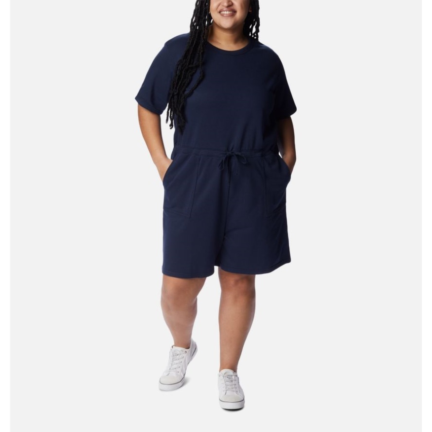 Collegiate Navy Women's Columbia Sale Trek French Terry Romper Plus Size Columbia Sale