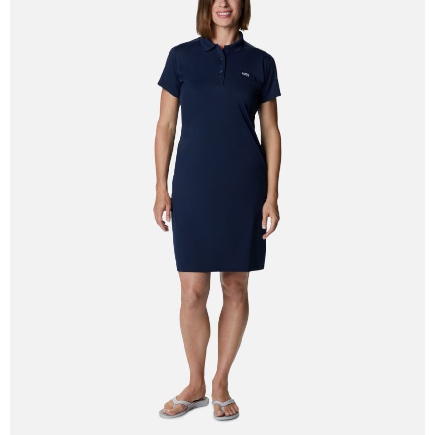 Collegiate Navy Women's PFG Tidal Tee Polo Dress Columbia Sale
