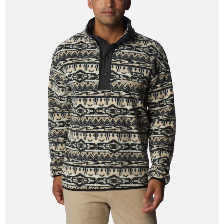 Columbia Sale Ancient Fossil 80s Stripe Print Men's Helvetia Streetwear Fleece