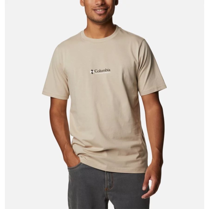 Columbia Sale Ancient Fossil/CSC Retro Logo Men's CSC Basic Logo Short Sleeve
