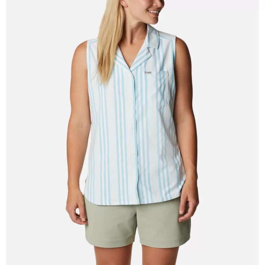 Columbia Sale Atoll Stripe Women's Sun Drifter Woven Sleeveless Shirt