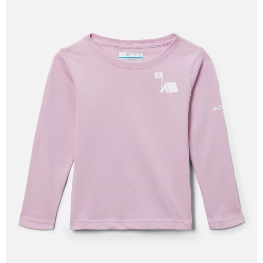 Columbia Sale Aura/Gem Hiker Girls' Toddler Hazeldel Hill LS Graphic Tee