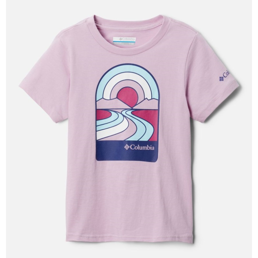 Columbia Sale Aura/Suntrek Trails Girls' Bessie Butte Short Sleeve Graphic T-Shirt