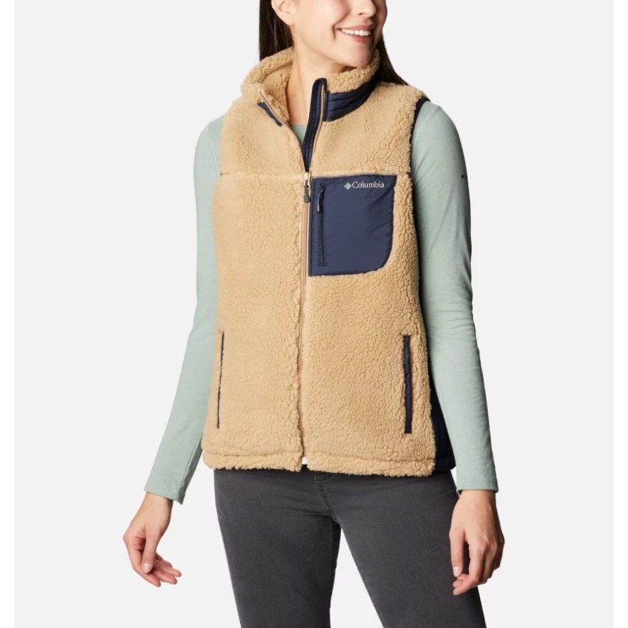 Columbia Sale Beach/Dark Nocturnal Women's Archer Ridge II Sherpa Fleece Gilet