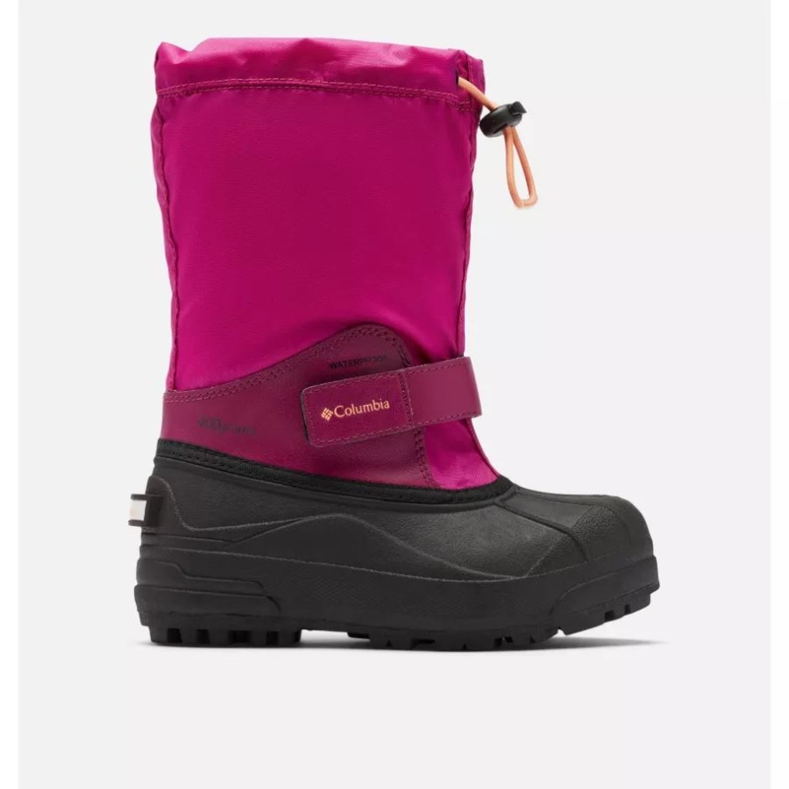 Columbia Sale Big Kids' Powderbug Forty Snow Boot Wild Fuchsia/Bright Nectar