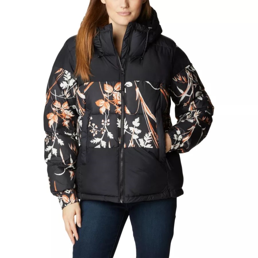 Columbia Sale Black/Black Fallgrass Print Women's Pike Lake II Insulated Jacket