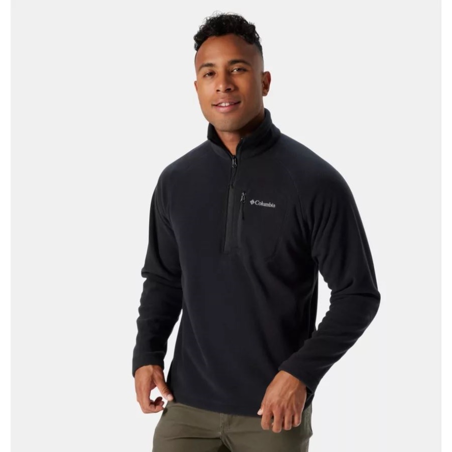 Columbia Sale Black/Black Men's Fast Trek III Half Zip Fleece