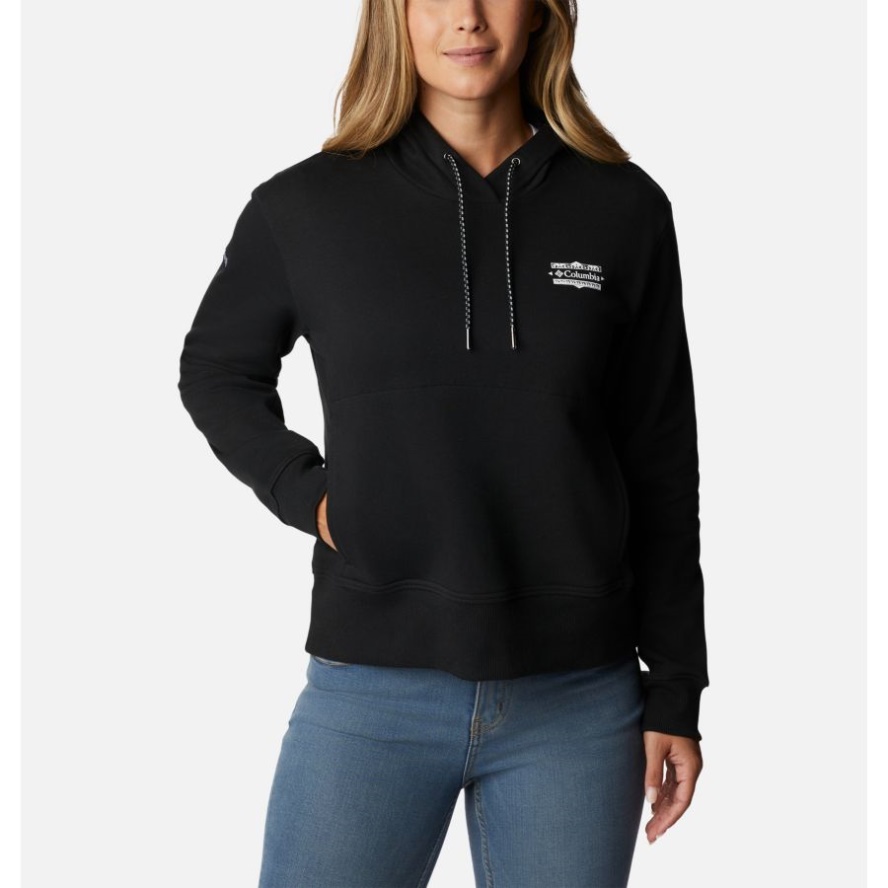 Columbia Sale Black/Bordered Beauty Graphic Women's Columbia Sale Lodge Hoodie