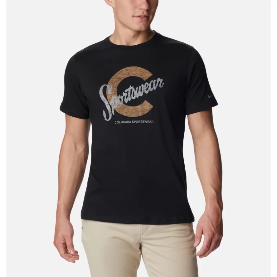 Columbia Sale Black/C Sportswear 2 Men's CSC Graphic Casual Organic Cotton T-shirt