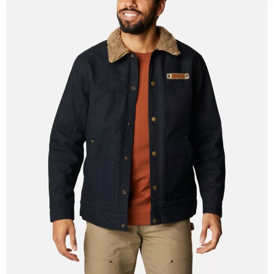 Columbia Sale Black/Flax Men's PHG Roughtail Sherpa Lined Field Jacket