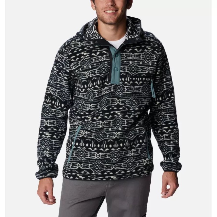Columbia Sale Black Geo Print Men's Helvetia Hoodie