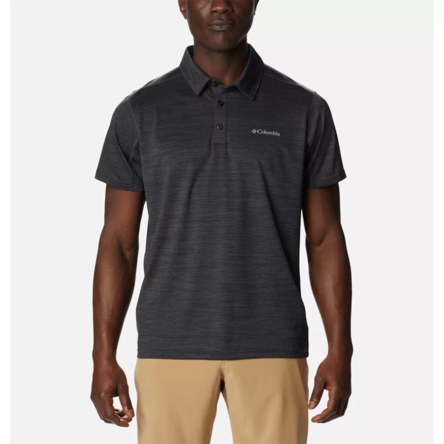 Columbia Sale Black Heather Men's Alpine Chill Zero Polo