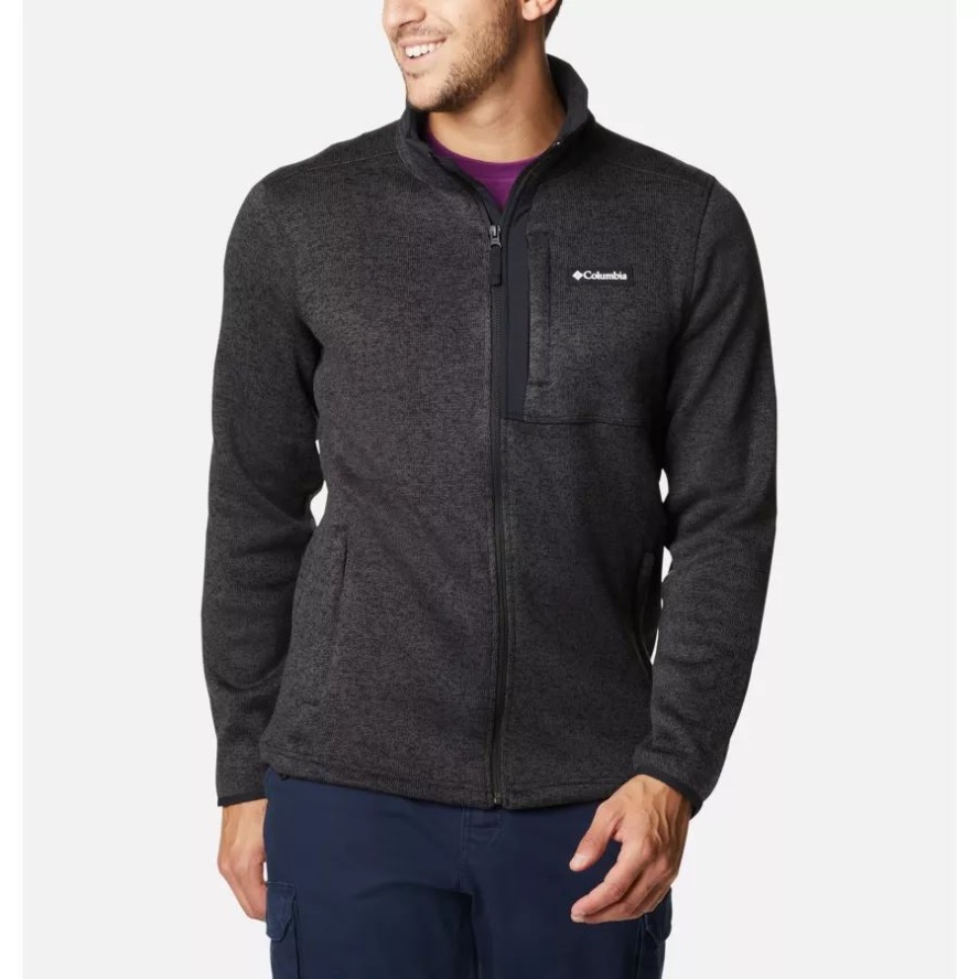 Columbia Sale Black Heather Men's Sweater Weather Fleece Jacket