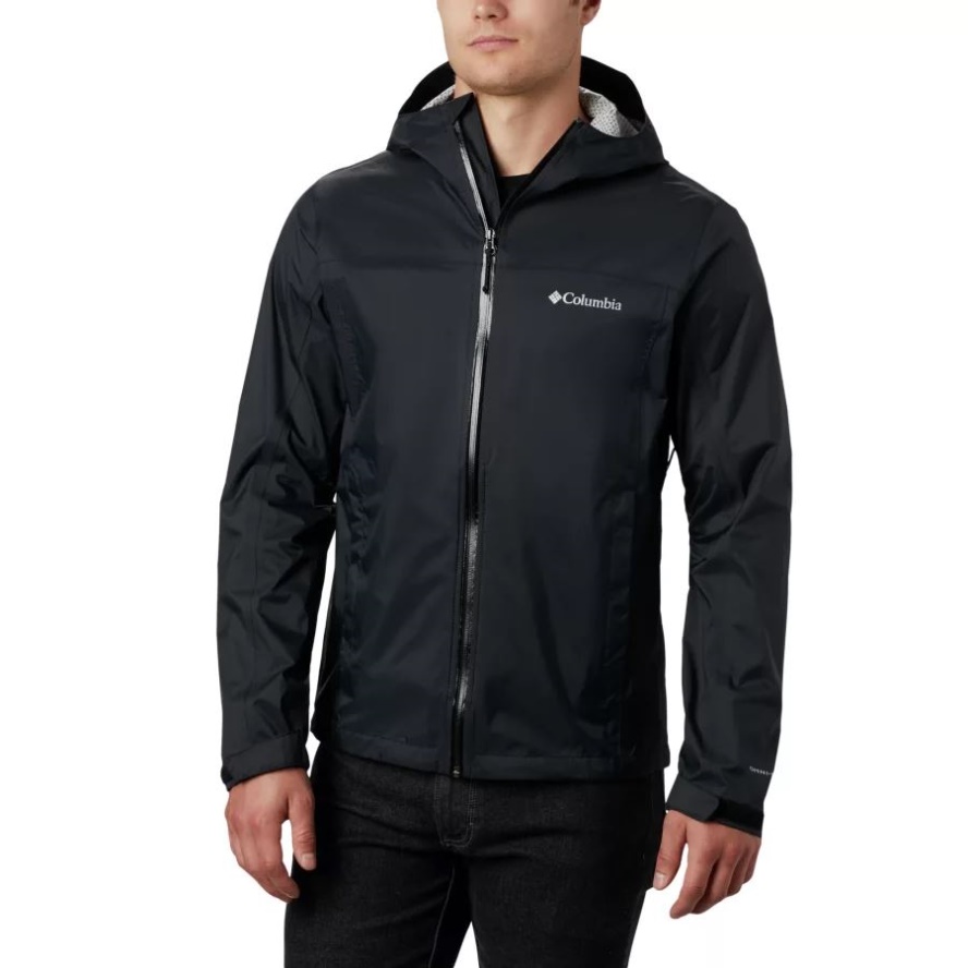 Columbia Sale Black Men's EvaPOURation Waterproof Jacket