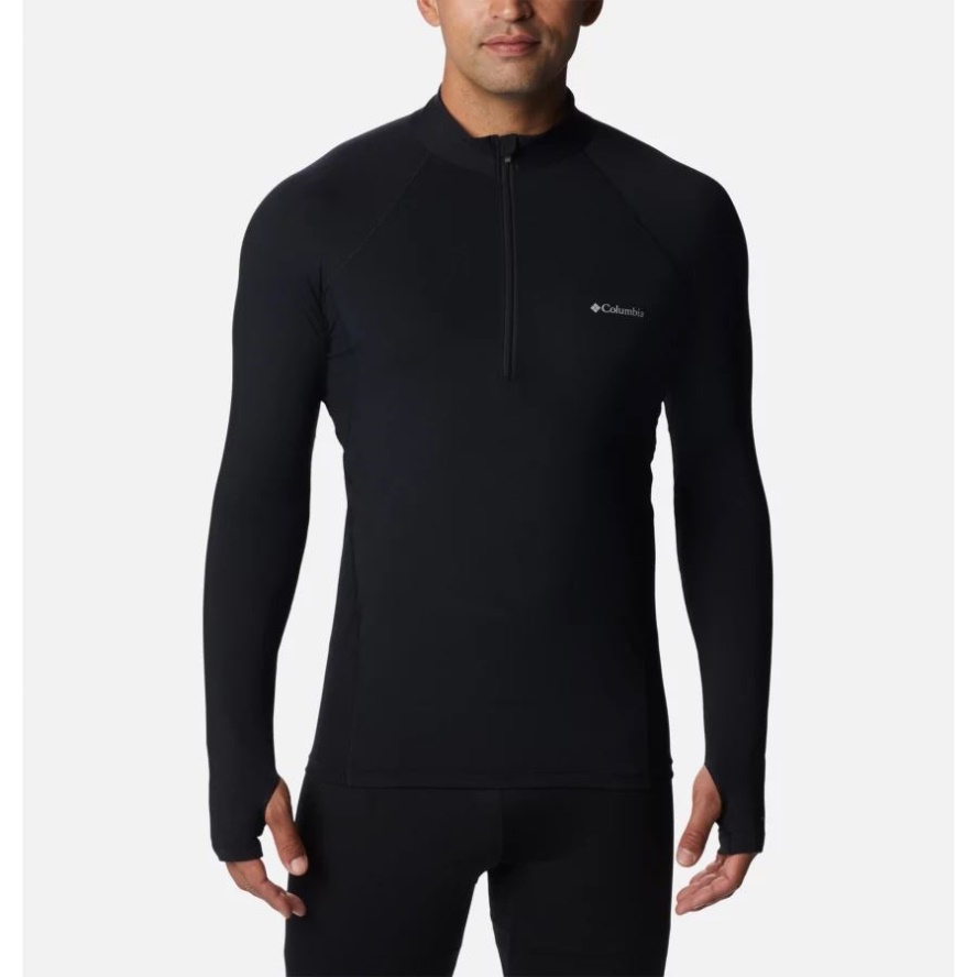 Columbia Sale Black Men's Omni-Heat Midweight Baselayer Half Zip