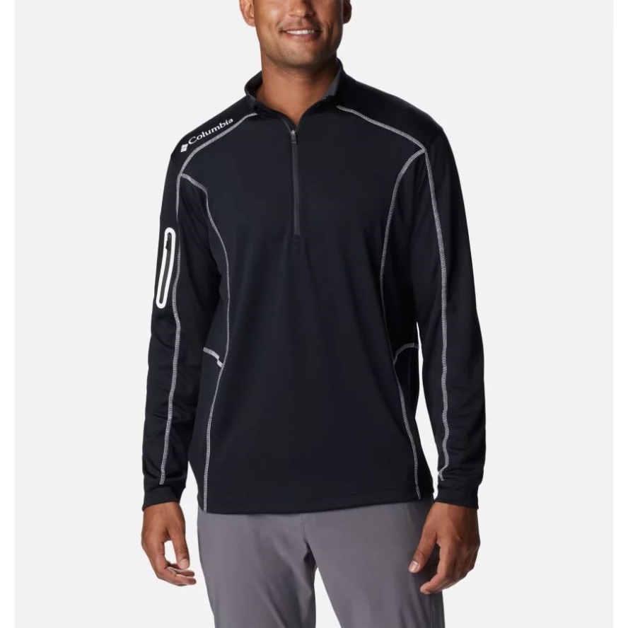 Columbia Sale Black Men's Omni-Wick Shotgun Half Zip Pullover