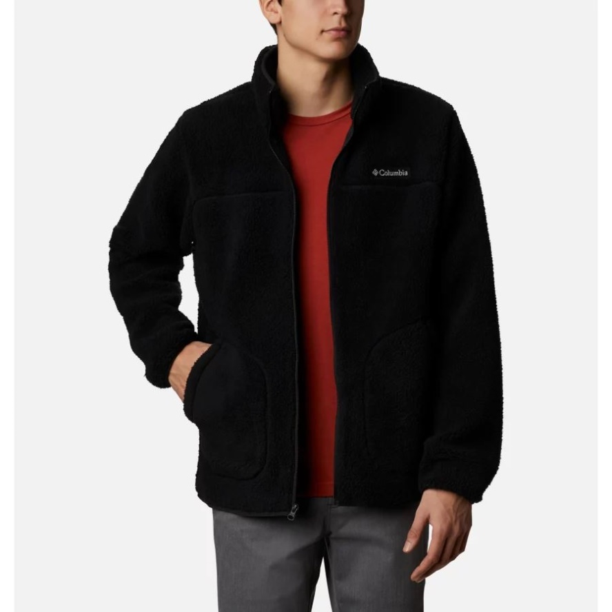 Columbia Sale Black Men's Rugged Ridge II Sherpa Full Zip Fleece Jacket