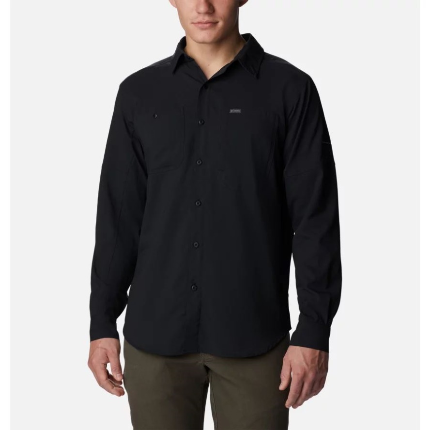 Columbia Sale Black Men's Silver Ridge Utility Lite Long Sleeve Shirt