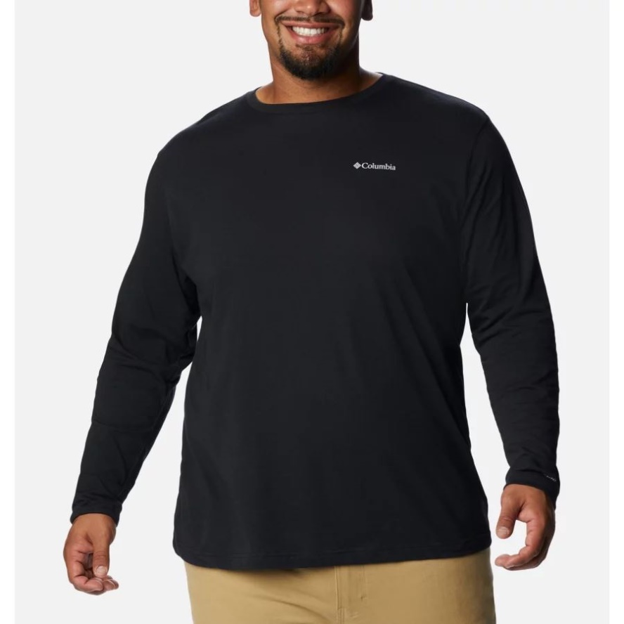 Columbia Sale Black Men's Thistletown Hills Long Sleeve Crew Shirt Big