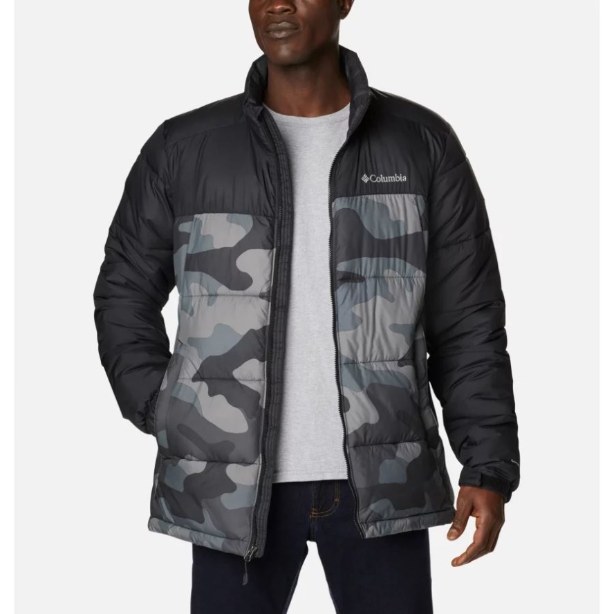 Columbia Sale Black Mod Camo Print/Black Men's Pike Lake Insulated Jacket