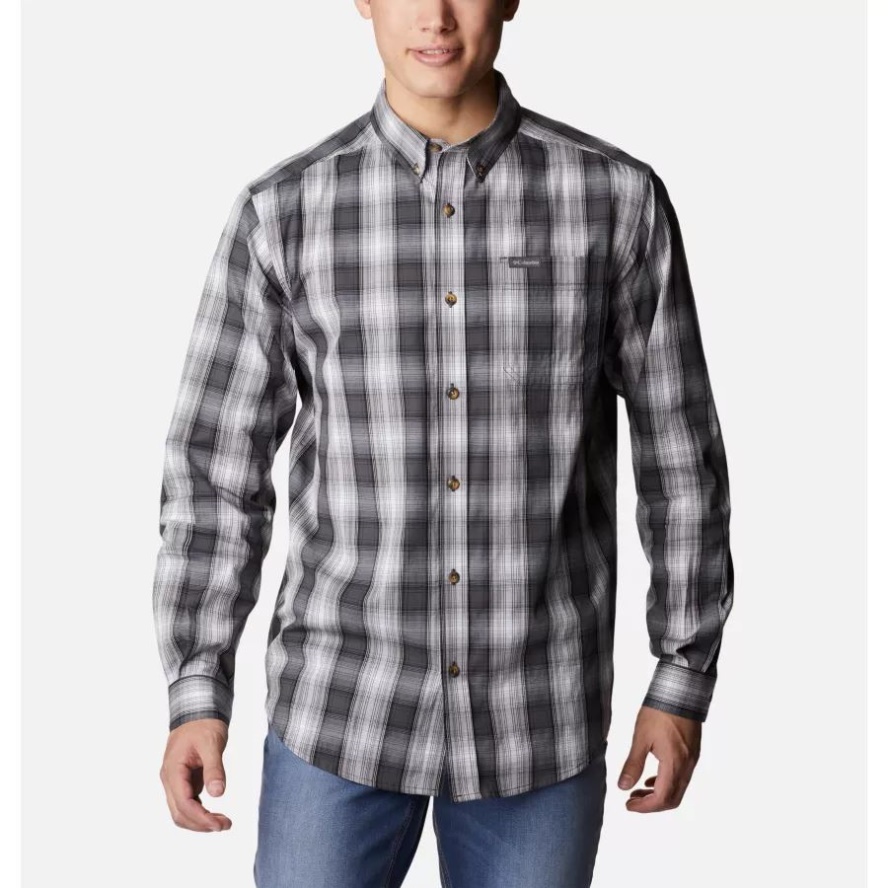 Columbia Sale Black Soft Ombre Men's Rapid Rivers II Long Sleeve Shirt