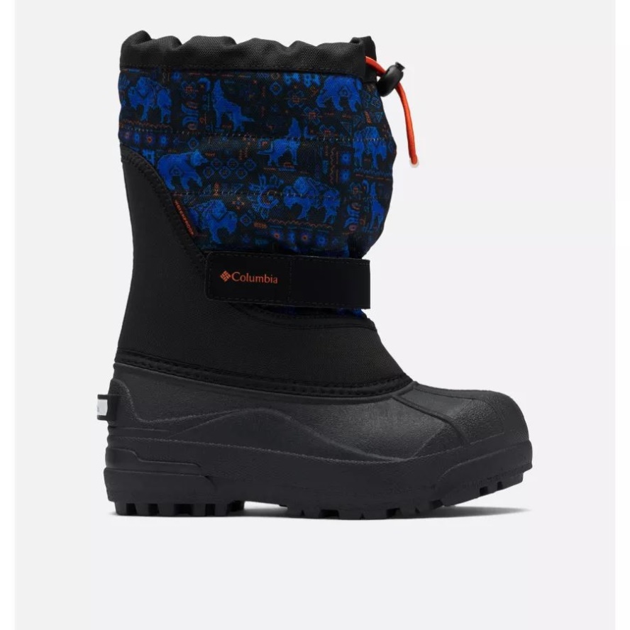 Columbia Sale Black/Tangy Orange Big Kids' Powderbug Plus II Print Snow Boot