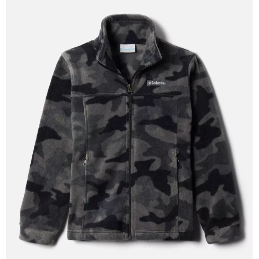 Columbia Sale Black Trad Camo (B) Print Boys' Zing III Printed Fleece Jacket