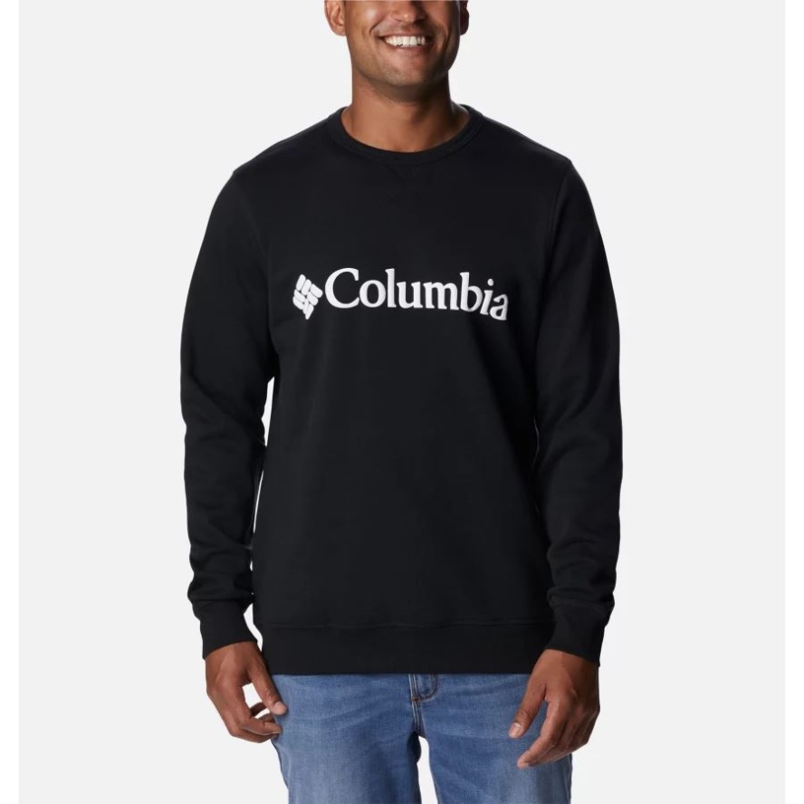 Columbia Sale Black/White/CSC Branded Logo Men's Columbia Sale Logo Fleece Crew