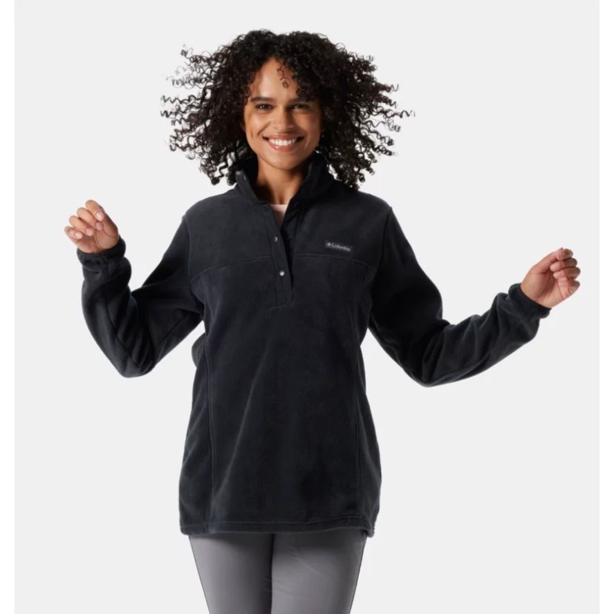 Columbia Sale Black Women's Benton Springs 1/2 Snap Pullover