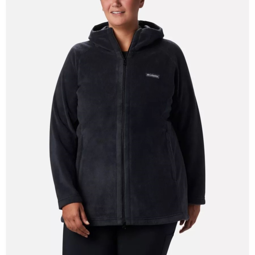 Columbia Sale Black Women's Benton Springs II Long Hoodie Plus Size