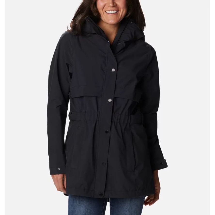 Columbia Sale Black Women's Long Valley Trench Jacket