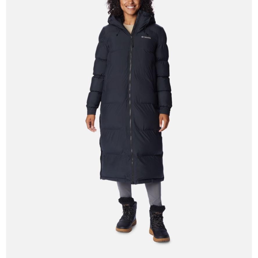 Columbia Sale Black Women's Pike Lake Insulated Hooded Long Puffer Jacket