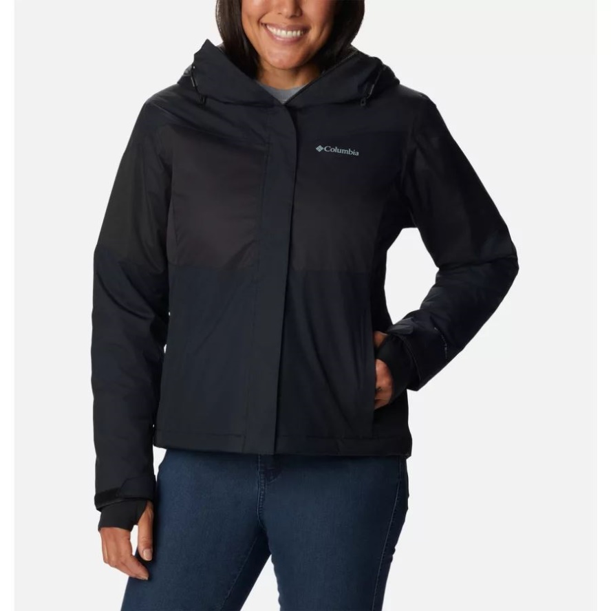Columbia Sale Black Women's Tipton Peak II Hooded Waterproof Insulated Walking Jacket