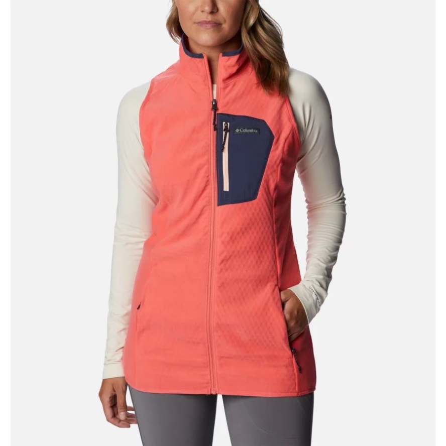 Columbia Sale Blush Pink/Peach Blossom Women's W Outdoor Tracks Technical Gilet