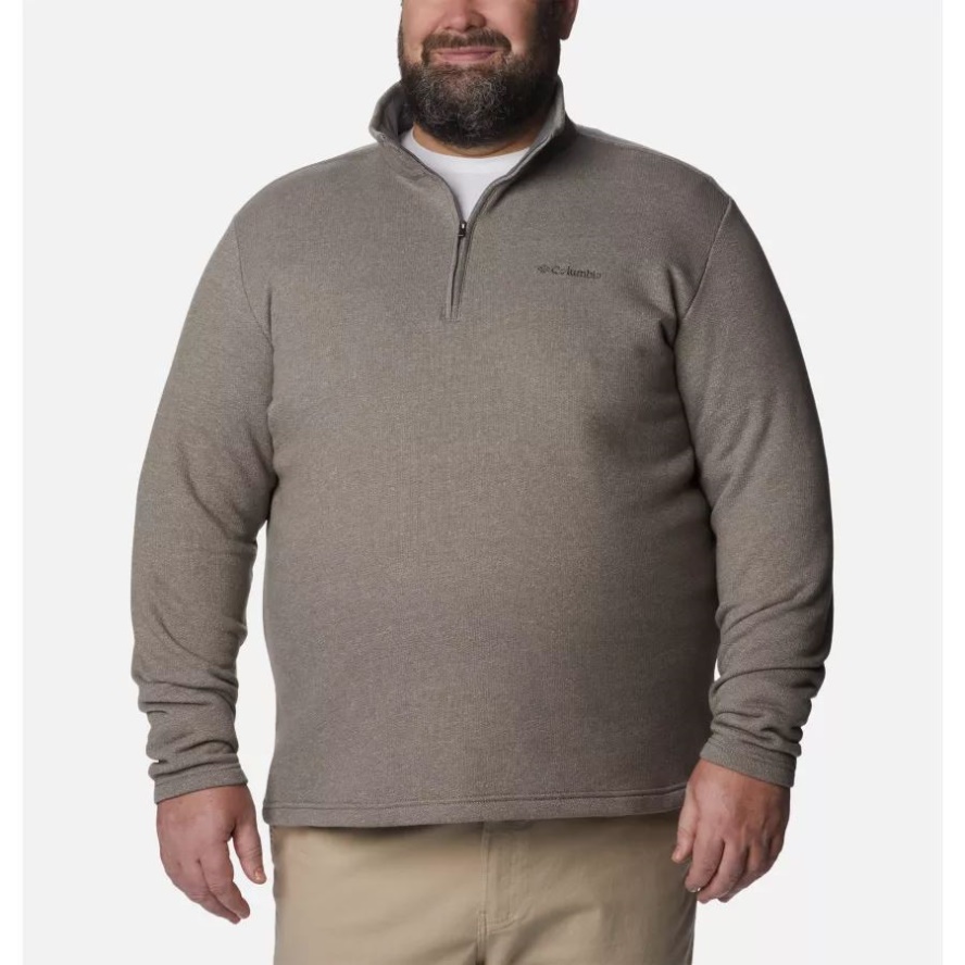 Columbia Sale Boulder Heather Men's Great Hart Mountain III Half Zip Big