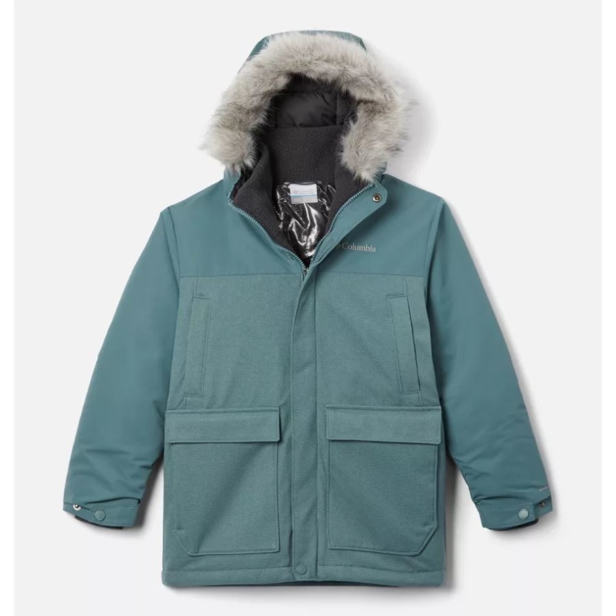 Columbia Sale Boys' Boundary BayDown Parka Metal